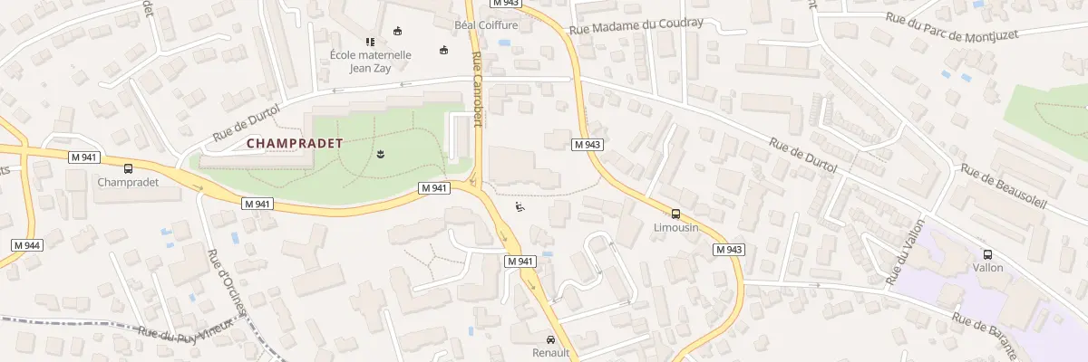 Plan du 45E Av du Limousin à Clermont-Ferrand