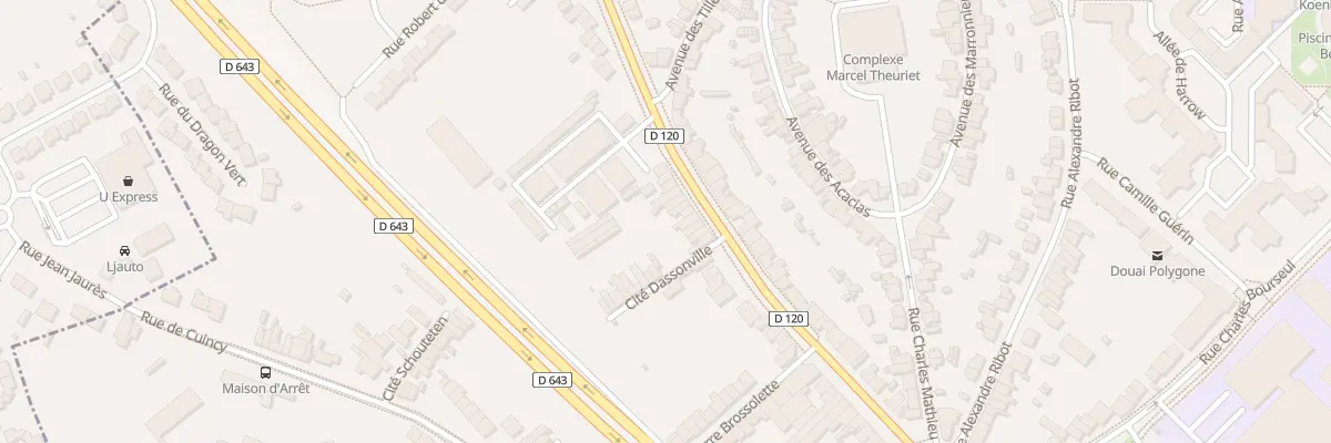 Plan du 251 Rue du Fbg de Bethune à Douai