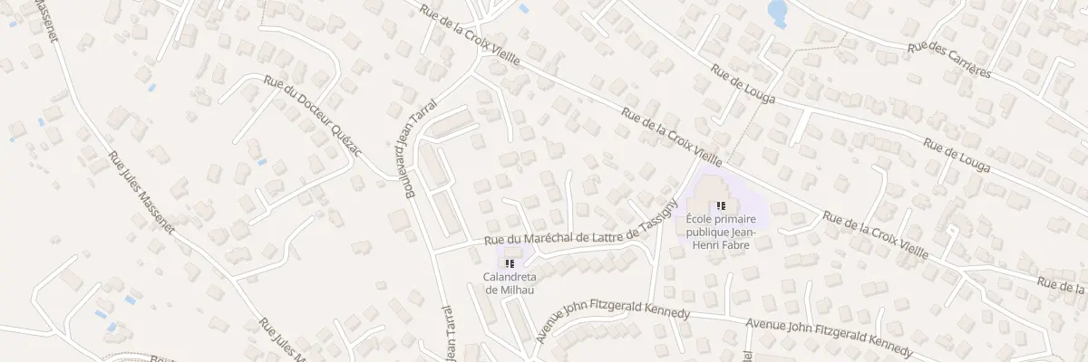 Plan du 158F Rue Mal de Lattre de Tassigny à Millau