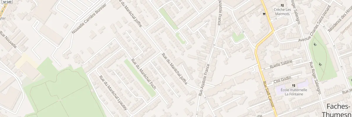 Plan du 4 Rue du Maréchal Joffre à Faches-Thumesnil