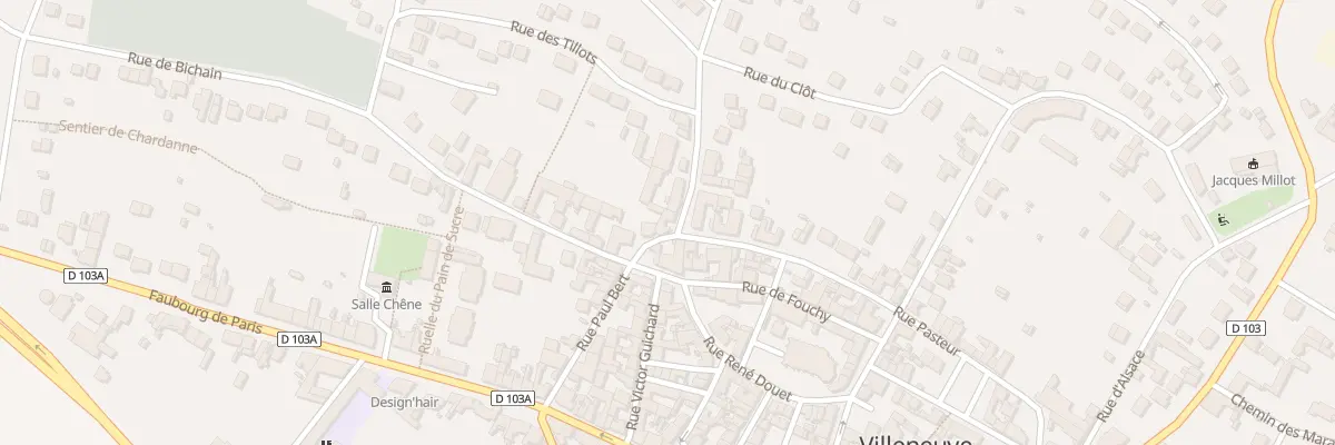 Plan du 1 Rue du Stade à Villeneuve-la-Guyard
