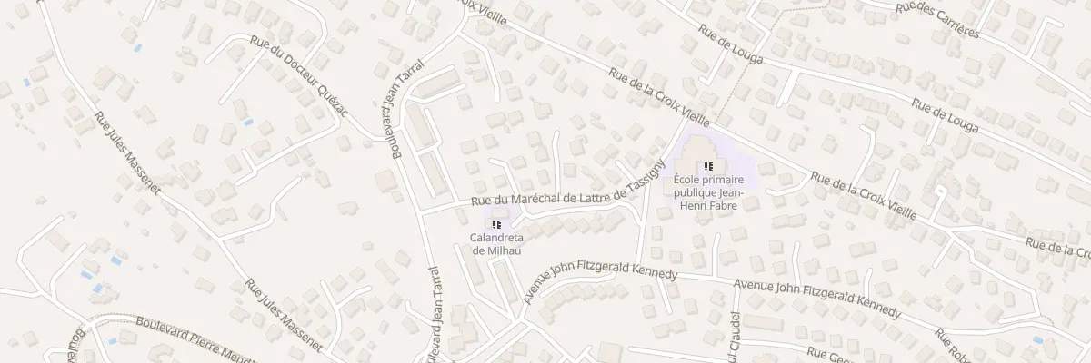 Plan du 158H Rue Mal de Lattre de Tassigny à Millau