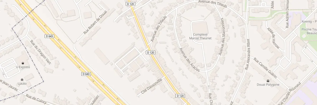 Plan du 290 Rue du Fbg de Bethune à Douai