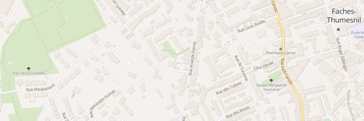 Plan du 174 Rue Anatole France à Faches-Thumesnil