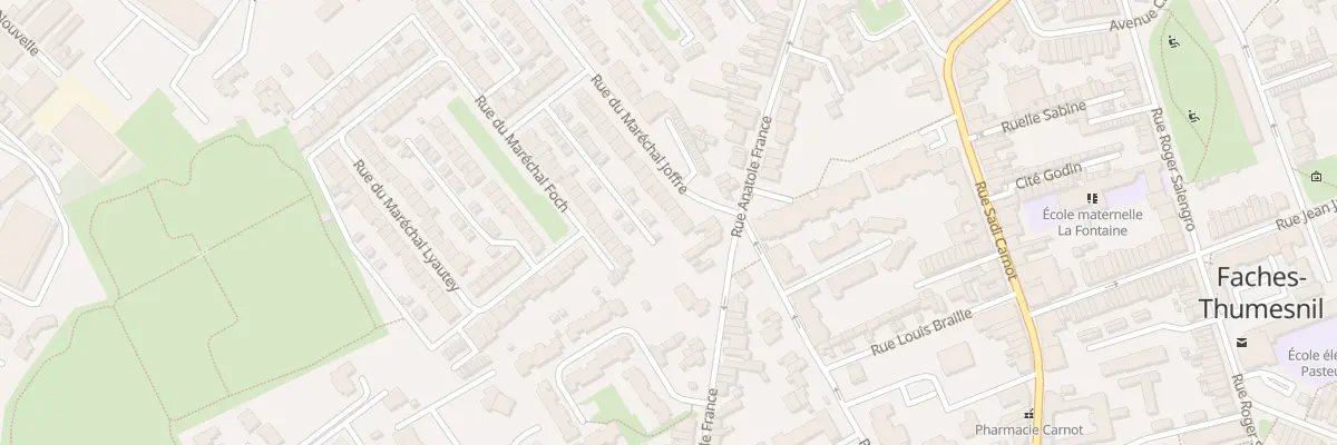 Plan du 3 Rue du Maréchal Joffre à Faches-Thumesnil