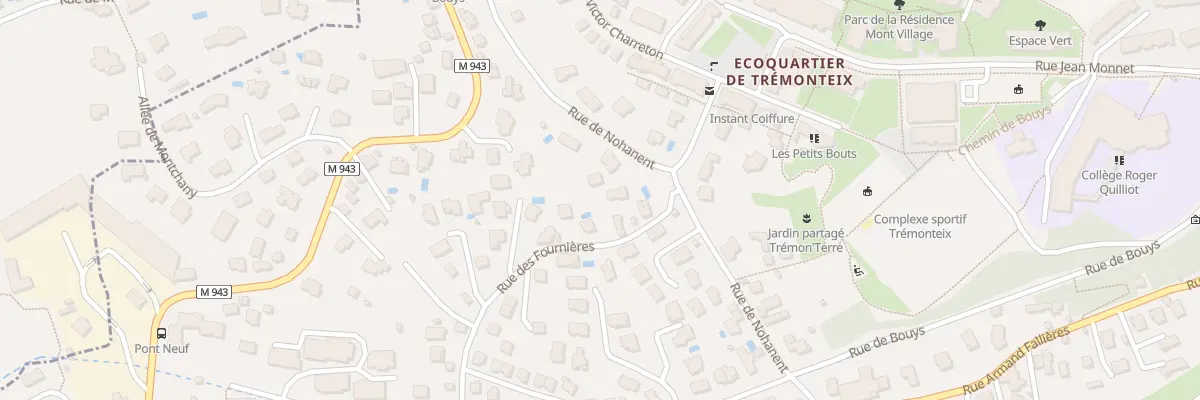 Plan du 9001 Rue des Fournieres à Clermont-Ferrand