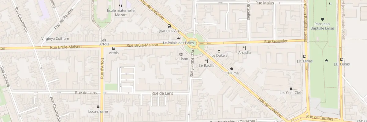 Plan du 68 Rue Jeanne d’Arc à Lille