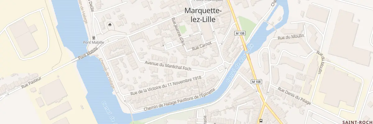 Plan du 10 Av du Maréchal Foch à Marquette-lez-Lille