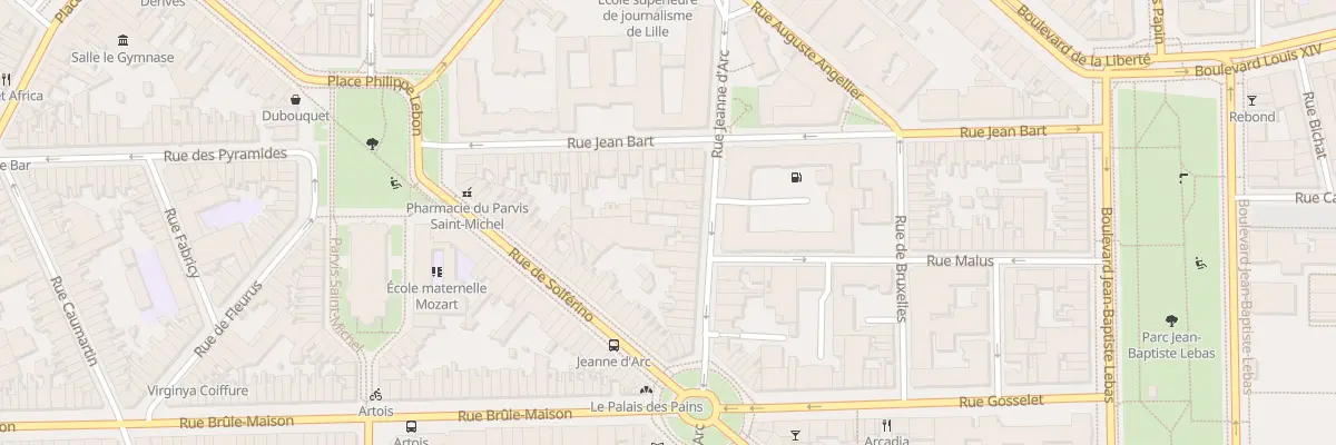 Plan du 38 Rue Jeanne d’Arc à Lille