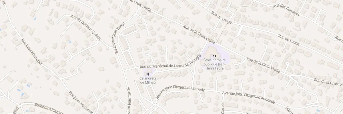 Plan du 158A Rue Mal de Lattre de Tassigny à Millau