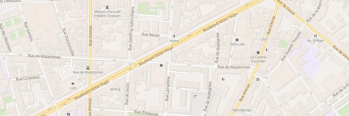 Plan du 107 Rue Jeanne d’Arc à Lille