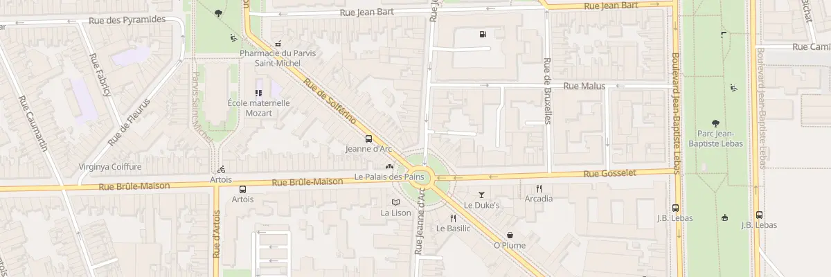 Plan du 64 Rue Jeanne d’Arc à Lille