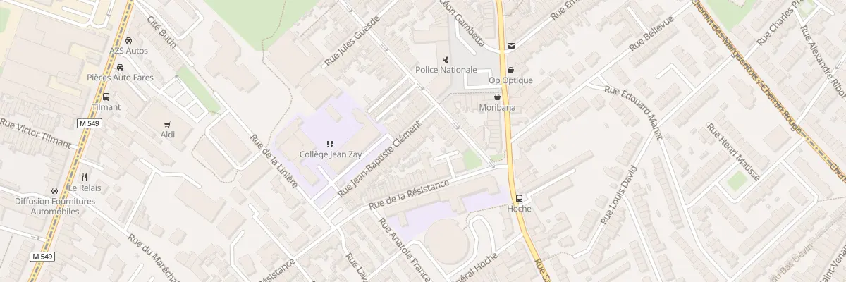 Plan du 21 Rue Jean-Baptiste Clément à Faches-Thumesnil