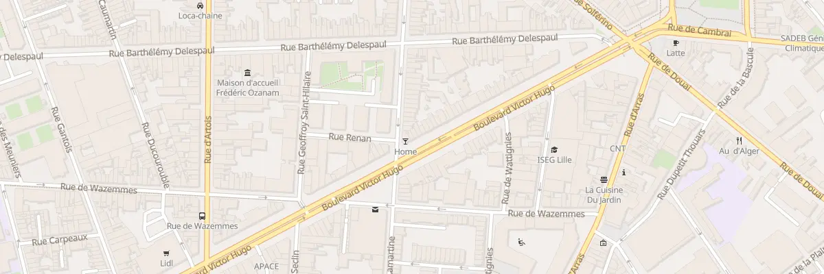 Plan du 66 Bd Victor Hugo à Lille