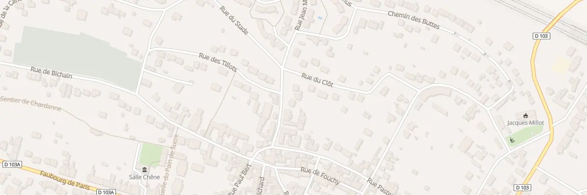 Plan du 8 Rue du Stade à Villeneuve-la-Guyard