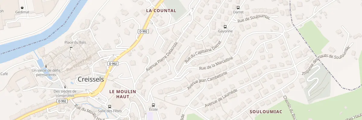 Plan du 24 Rue du Capitaine Darret à Creissels