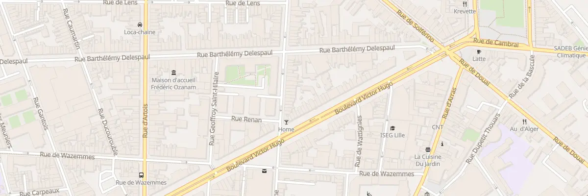 Plan du 93 Rue Jeanne d’Arc à Lille