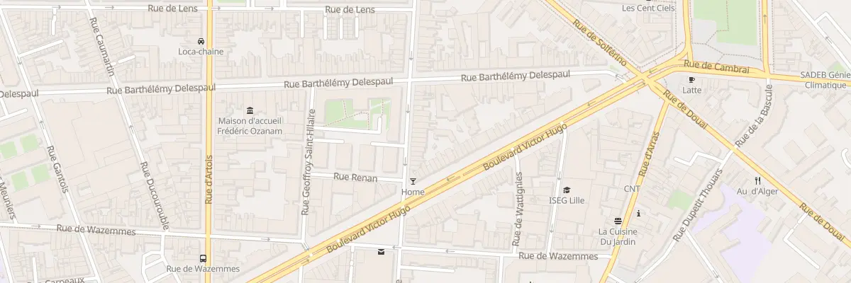 Plan du 91 Rue Jeanne d’Arc à Lille