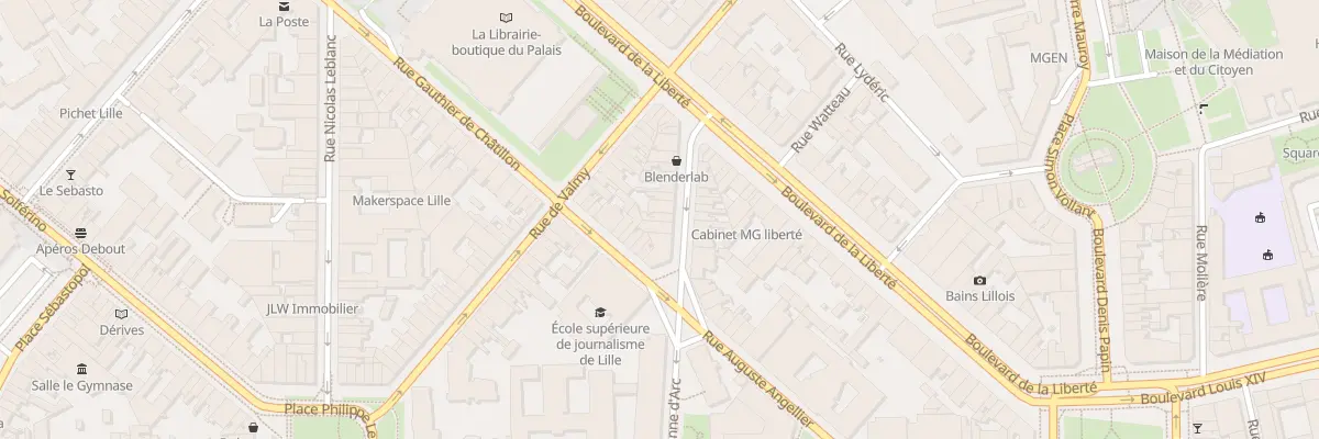 Plan du 16B Rue Jeanne d’Arc à Lille