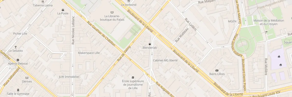 Plan du 10 Rue Jeanne d’Arc à Lille