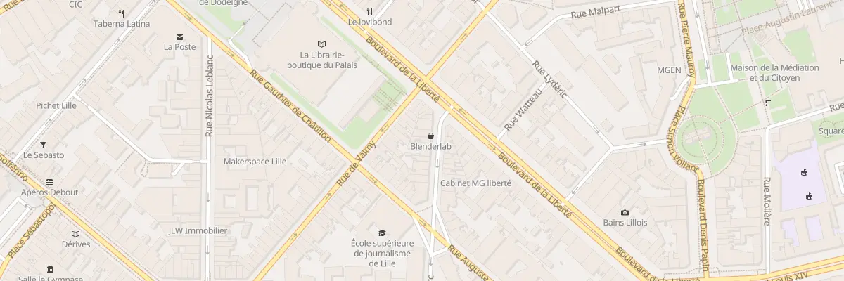 Plan du 8 Rue Jeanne d’Arc à Lille