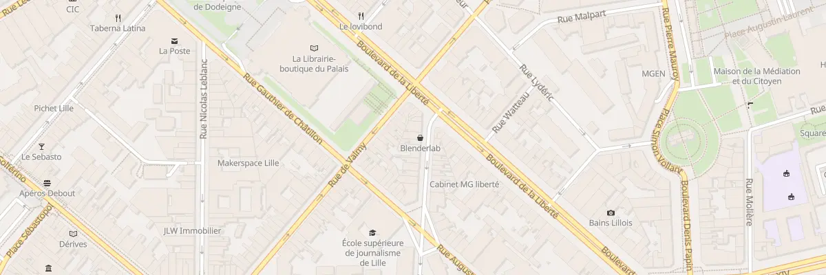 Plan du 6 Rue Jeanne d’Arc à Lille