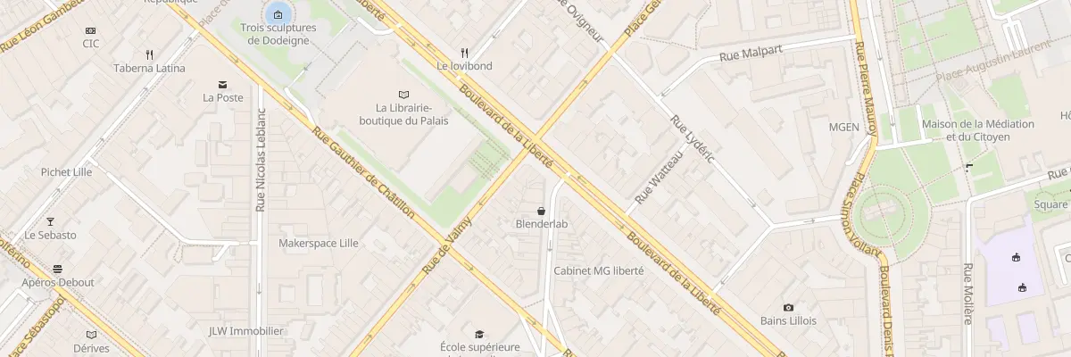 Plan du 96 Bd de la Liberté à Lille