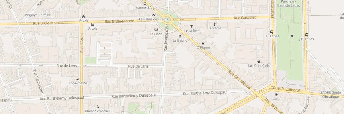 Plan du 43 Rue Jeanne d’Arc à Lille