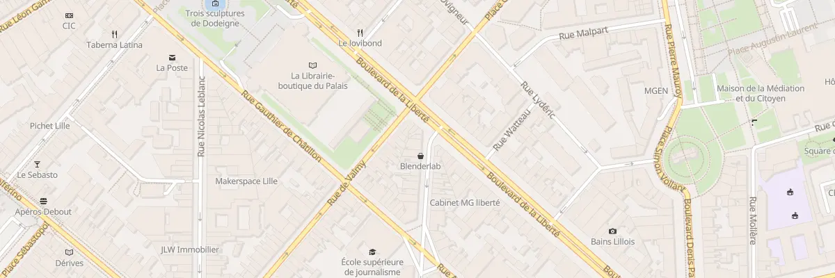Plan du 2 Rue Jeanne d’Arc à Lille