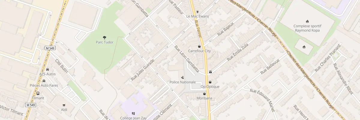 Plan du 1 Rue Gambetta à Faches-Thumesnil