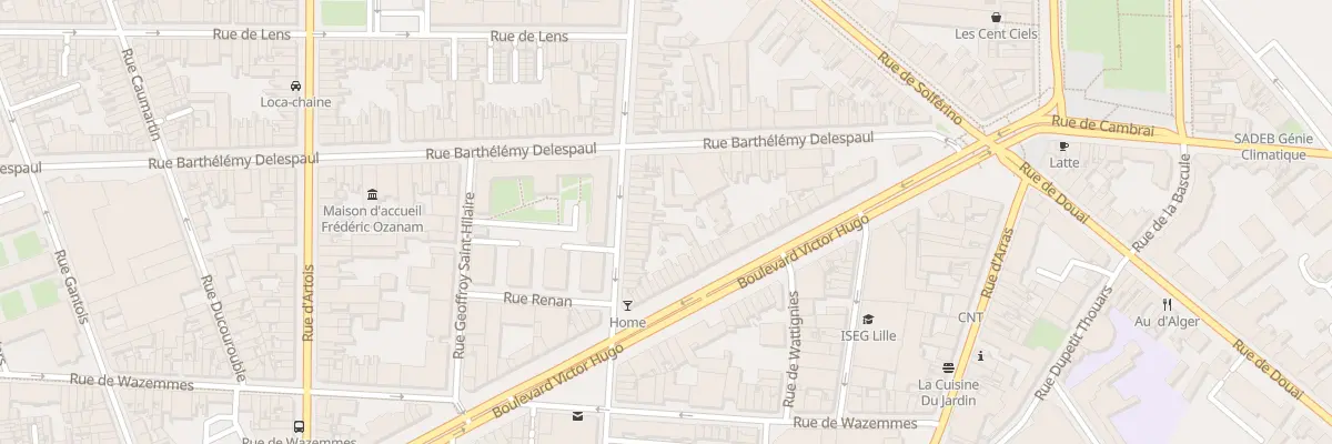 Plan du 85 Rue Jeanne d’Arc à Lille