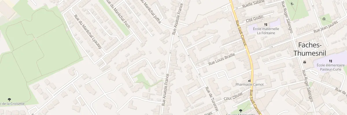 Plan du 129 Rue Anatole France à Faches-Thumesnil