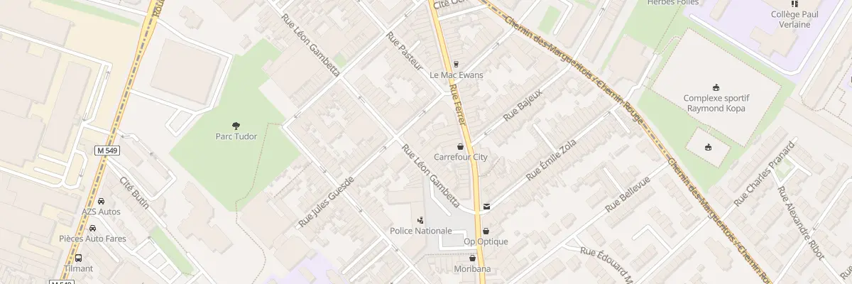 Plan du 22 Rue Gambetta à Faches-Thumesnil