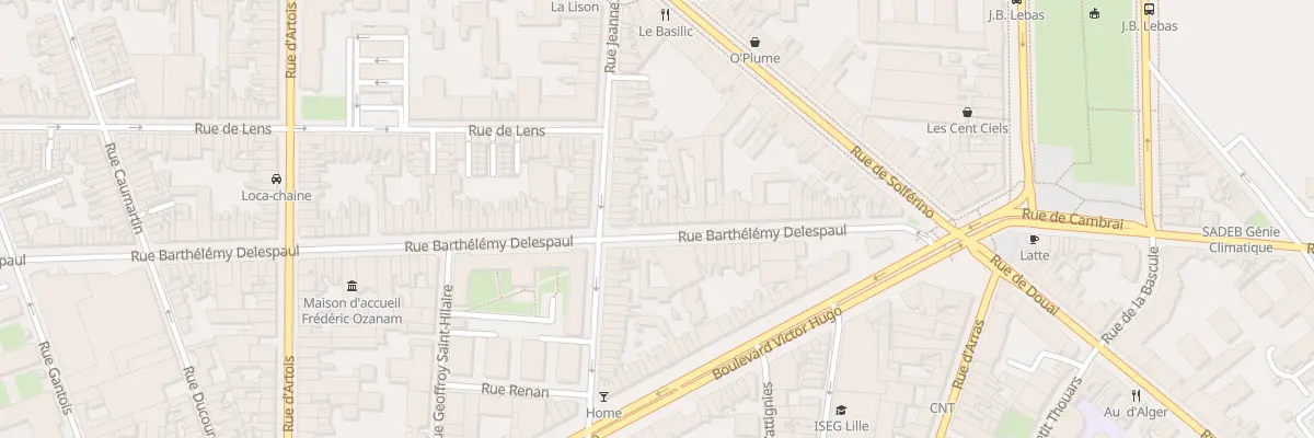 Plan du 154 Rue Barthélémy Delespaul à Lille