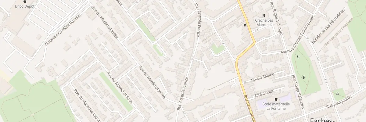 Plan du 100 Rue Anatole France à Faches-Thumesnil