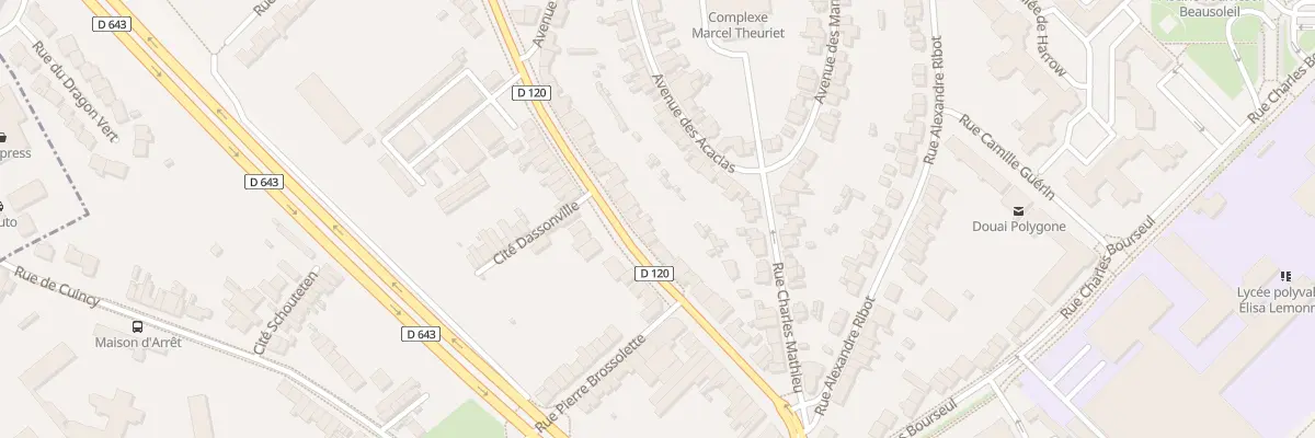 Plan du 176 Rue du Faubourg de Béthune à Douai