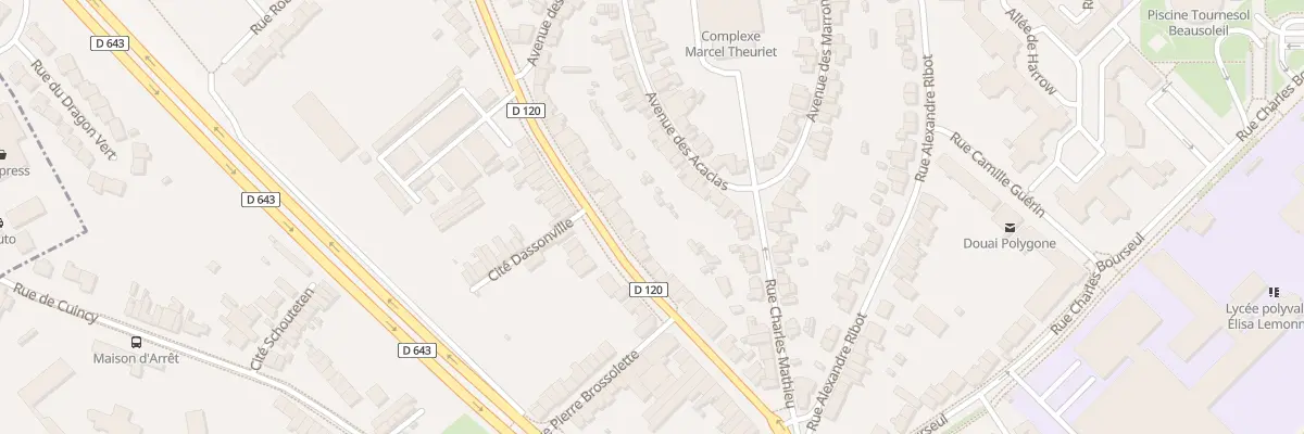 Plan du 186 Rue du Fbg de Bethune à Douai