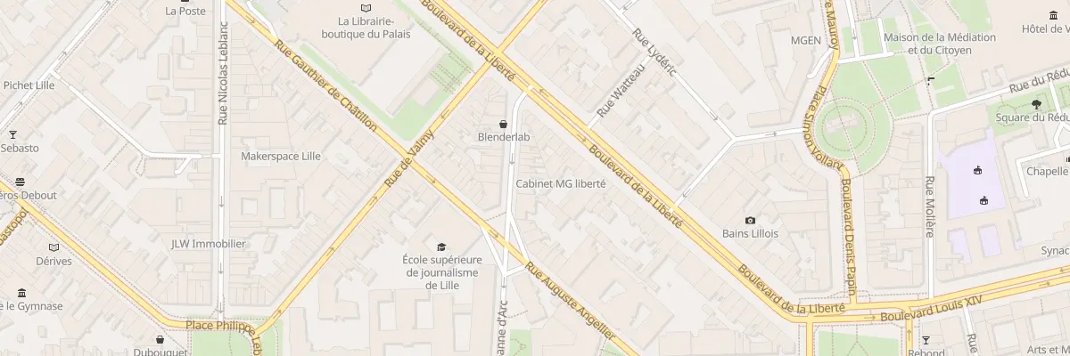 Plan du 9 Rue Jeanne d’Arc à Lille
