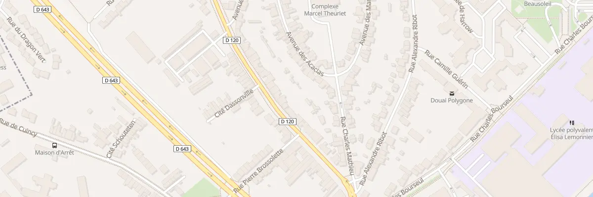 Plan du 166 Rue du Fbg de Bethune à Douai