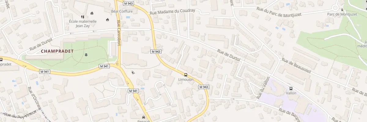 Plan du 34A Av du Limousin à Clermont-Ferrand