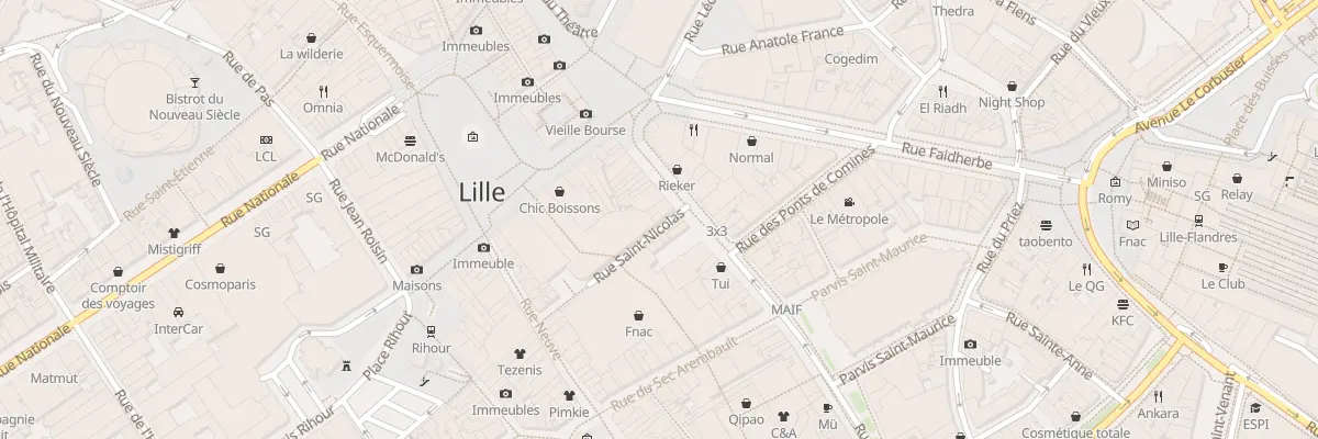 Plan du 34 Rue Pierre Mauroy à Lille
