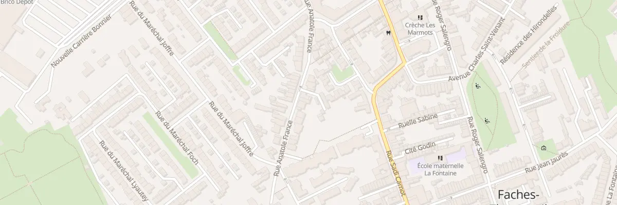 Plan du 85 Rue Anatole France à Faches-Thumesnil
