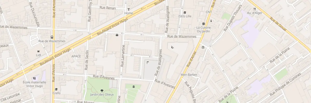 Plan du 22T Rue de Wattignies à Lille