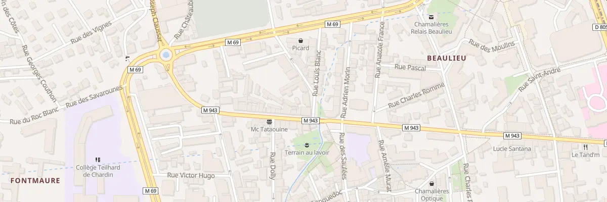 Plan du 1 Rue des Farges à Chamalières