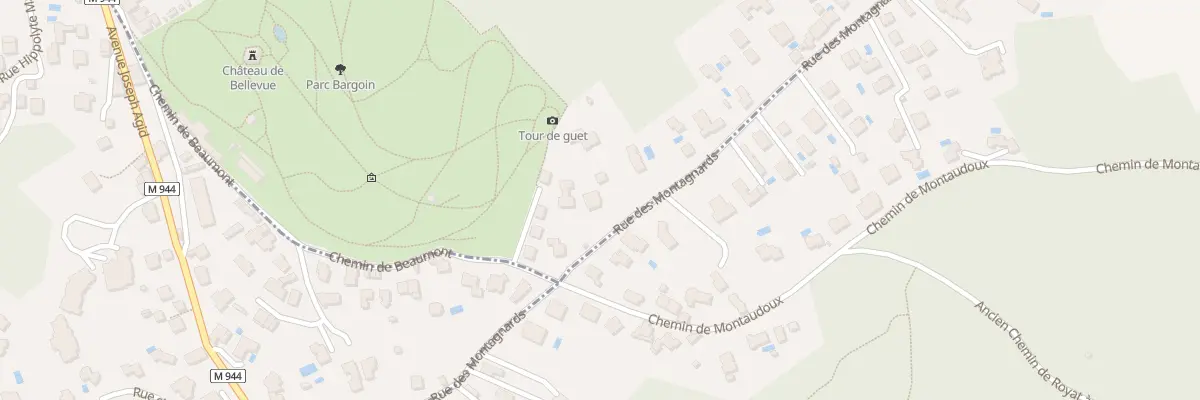 Plan du 62 Rue des Montagnards à Chamalières
