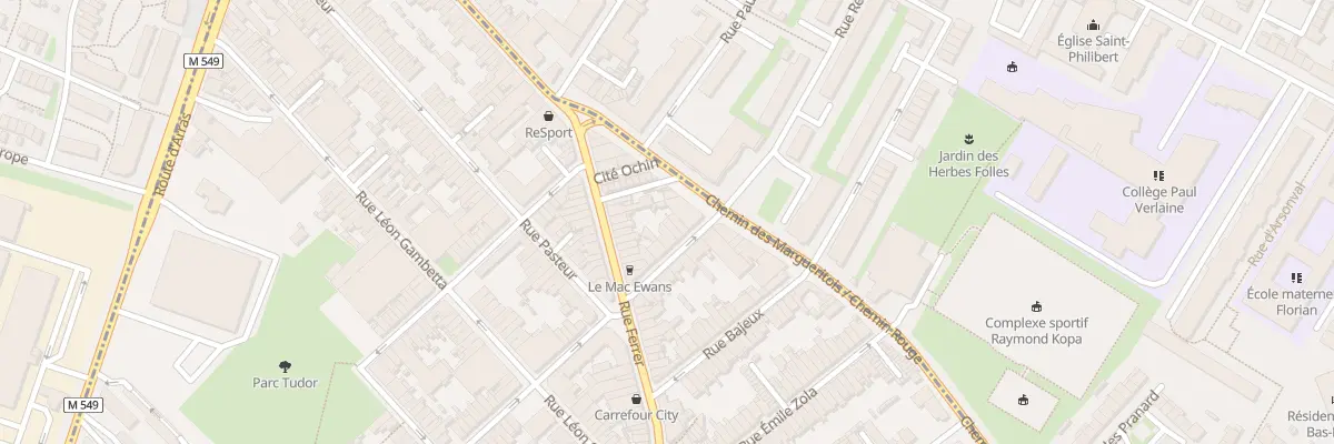 Plan du 5 Rue Paul Lafargue à Faches-Thumesnil