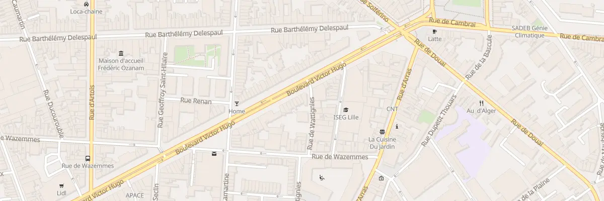 Plan du 39 Bd Victor Hugo à Lille