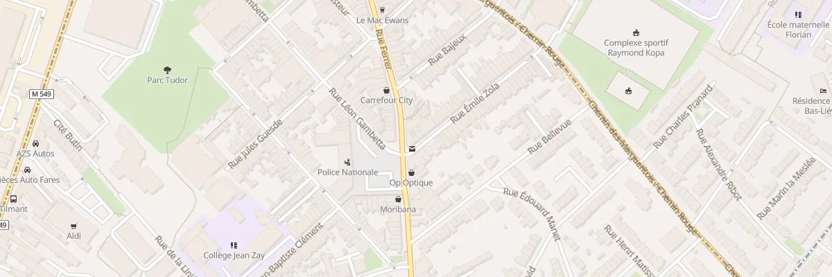 Plan du 1 Rue Émile Zola à Faches-Thumesnil