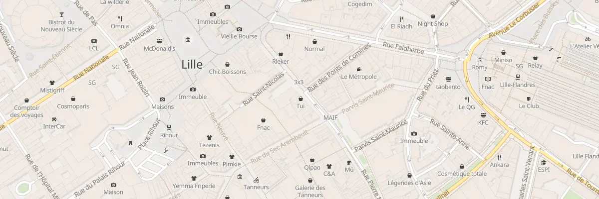 Plan du 50 Rue Pierre Mauroy à Lille