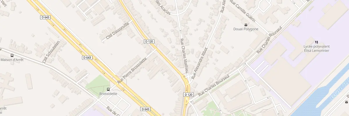 Plan du 70 Rue du Fbg de Bethune à Douai